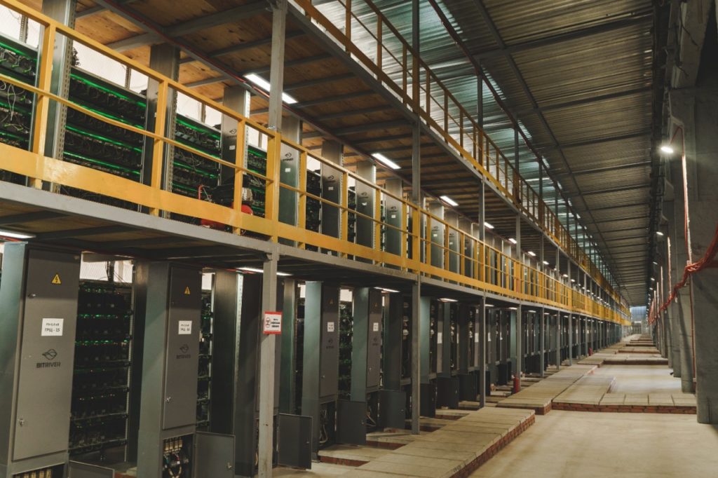 Equipment racks at the site