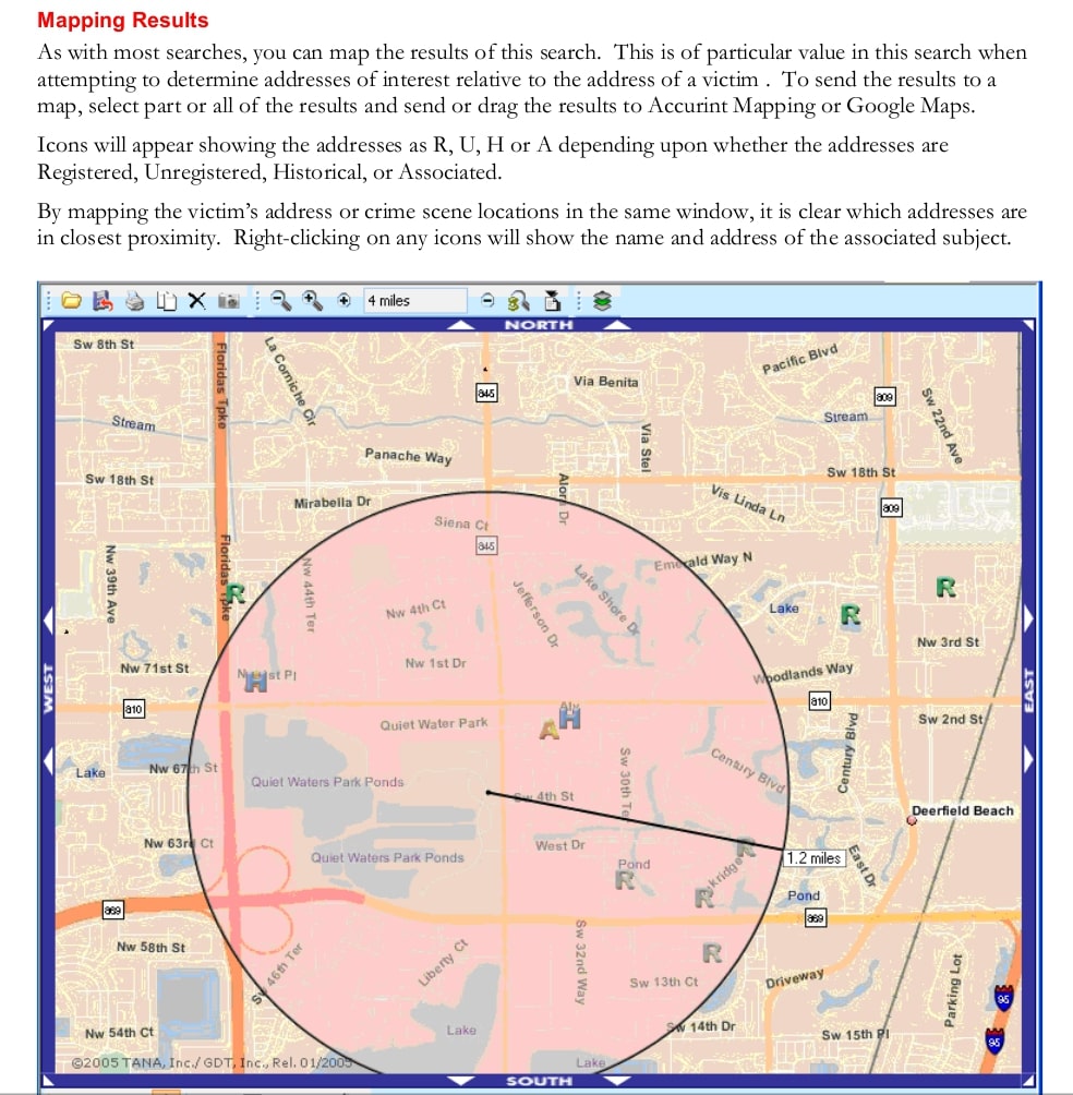 Mapping results sample