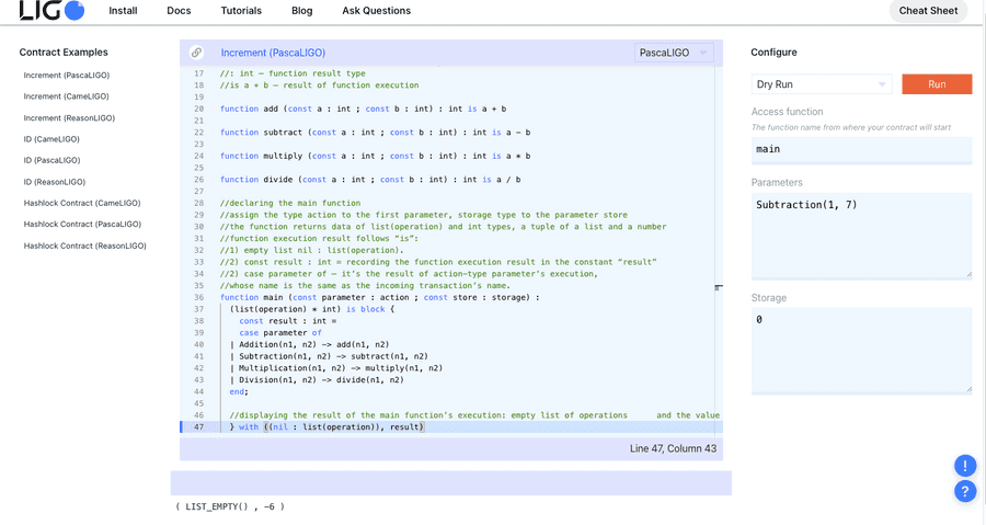 Change the values of Parameters and Storage and check out the way the result changes in their wake