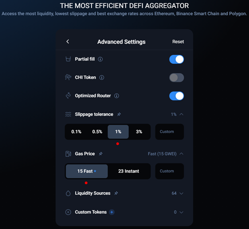 1inch Foundation распределит 10 млн 1INCH в качестве компенсации затрат на газ