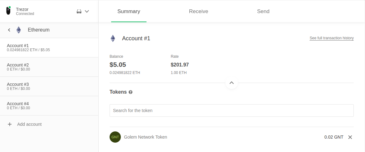 Trezor Wallet добавил нативную поддержку Ethereum, Ethereum Classic и токенов ERC-20