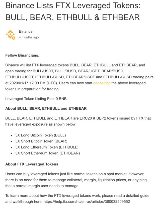 Binance делистнула кредитные токены FTX после существенных потерь пользователей, а через месяц добавила их клоны