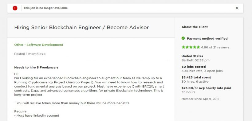 Российский разработчик обвинил в мошенничестве блокчейн-стартап, оценивающийся в $38 млн