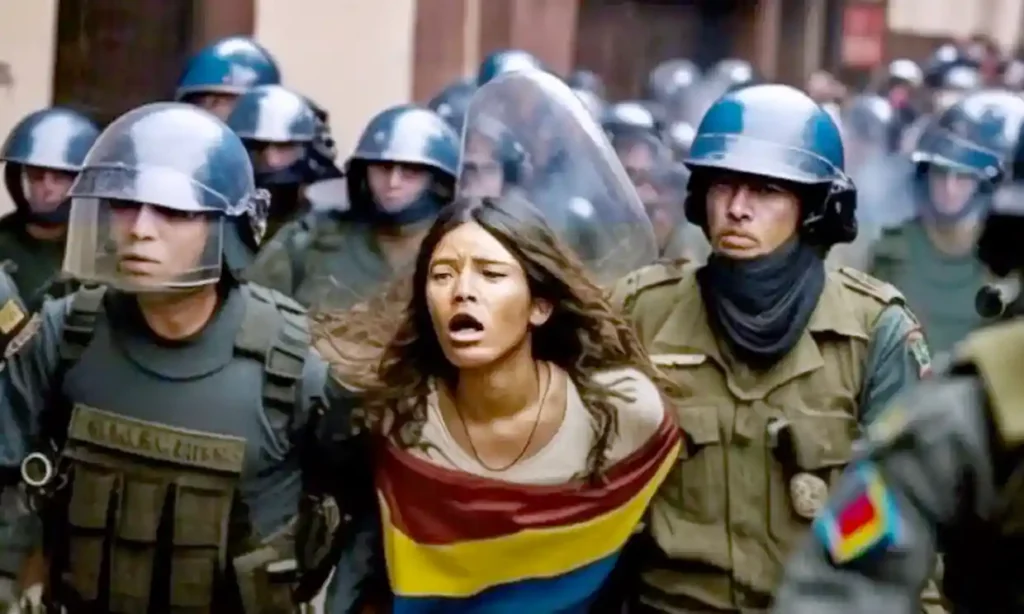 Сгенерированное искусственным интеллектом изображение, которое использовала Amnesty International