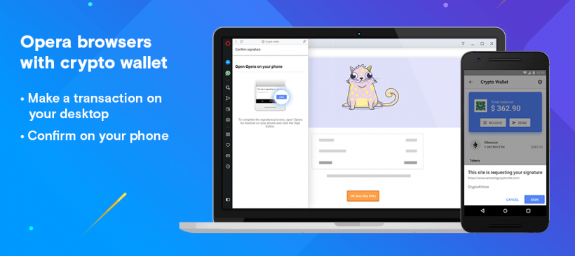 Состоялся релиз бета-версии десктопного браузера со встроенным Ethereum-кошельком от Opera
