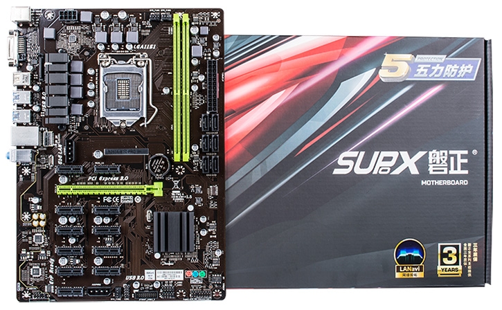 SUPoX представила материнскую плату для майнинга с 12 разъемами для видеокарт