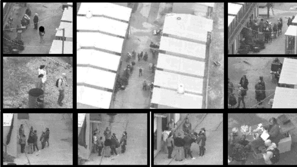 снимок, созданный с помощью пролетающего над рынком дрона «с неподвижным крылом»