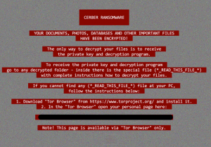 Биткоин-вымогатель Cerber “научился” красть пароли для входа в криптокошельки