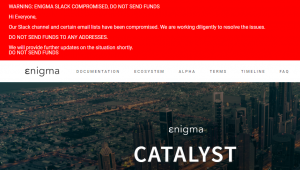 В результате взлома pre-ICO Enigma Catalyst похищено более $400 000