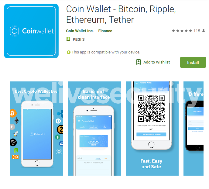 Более тысячи пользователей скачали из Google Play фейковый кошелек, похищающий криптовалюту