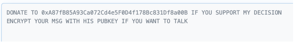Хакер Poly Network отказался от вознаграждения в $500 000 за возврат средств