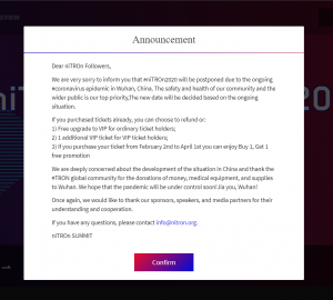Блокчейн-саммит TRON перенесли из-за коронавируса