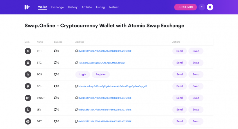 Кроссчейновый кошелек Swap.Online реализовал атомарные свопы между сетями биткоина и EOS