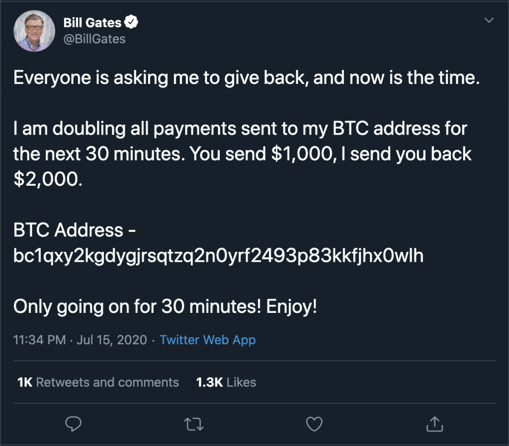 Неизвестные взломали Twitter-аккаунты Чанпэна Чжао, Илона Маска, Джеффа Безоса и Билла Гейтса