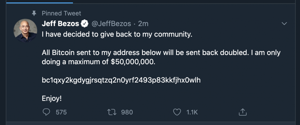 Неизвестные взломали Twitter-аккаунты Чанпэна Чжао, Илона Маска, Джеффа Безоса и Билла Гейтса