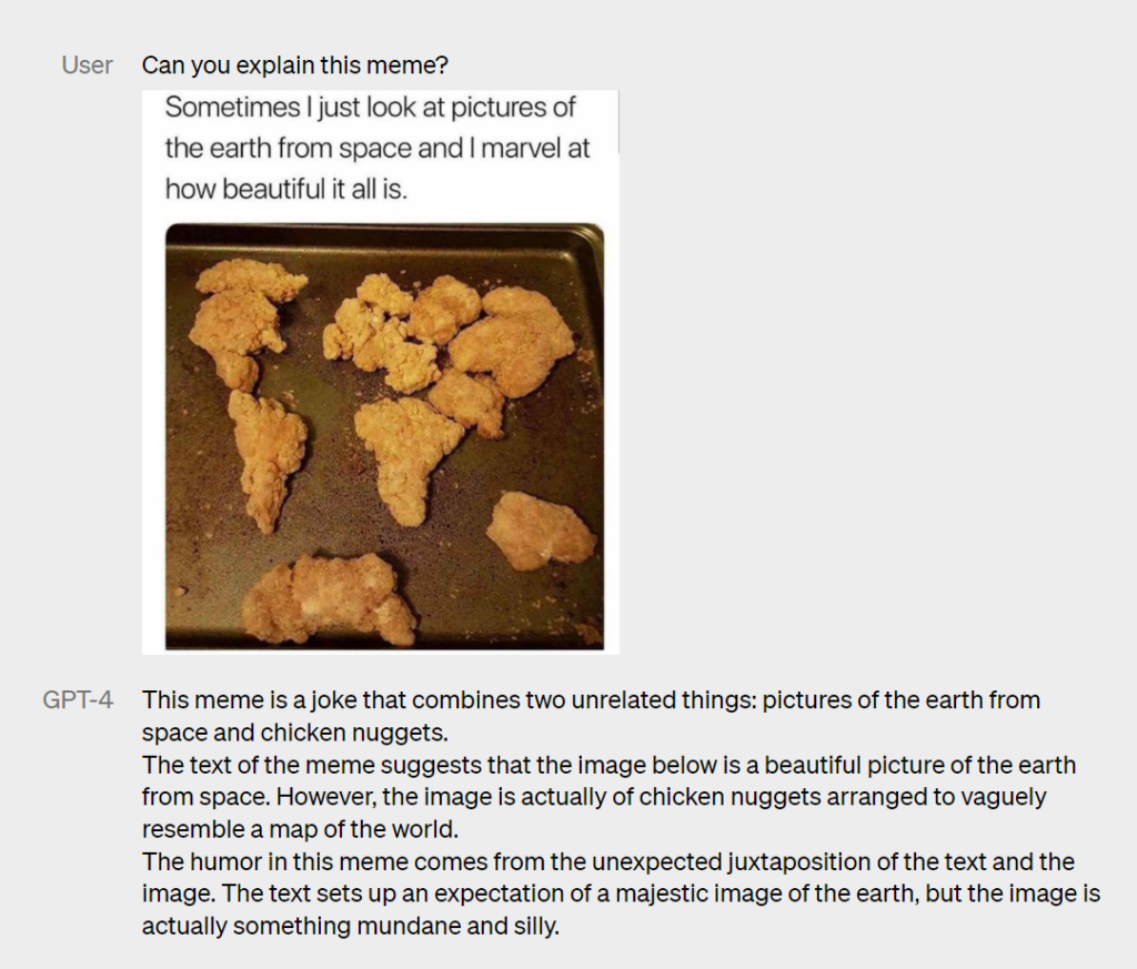 GPT-4 объясняет смысл мема