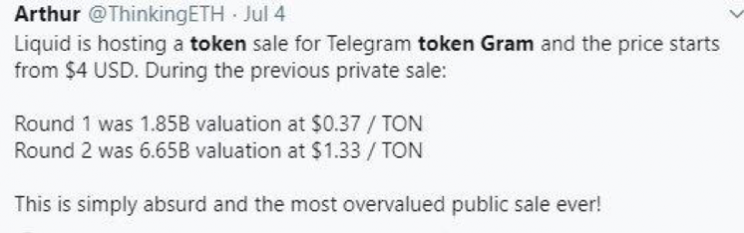 Opinion about the price found on Twitter