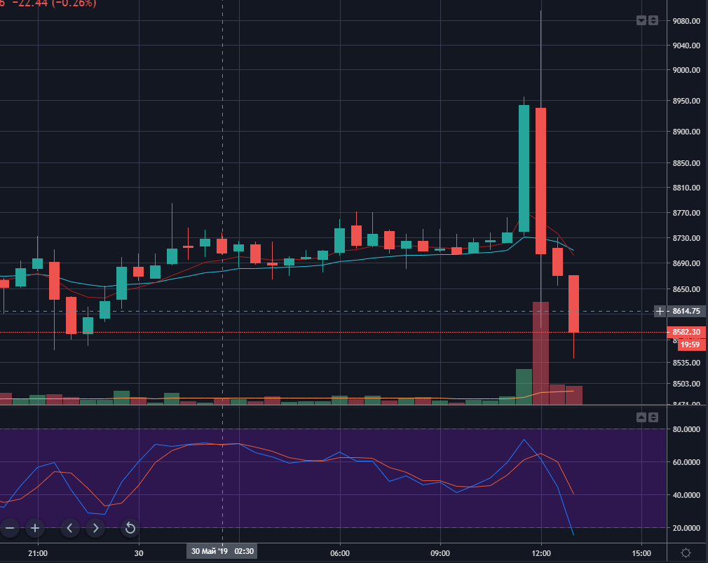Цена биткоина обновила годовой максимум, пробив $9000