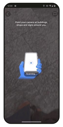 Демонстрация Live View в помещении в Google Maps