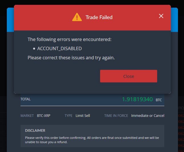 Пользователи Bittrex снова жалуются на блокировку верифицированных аккаунтов