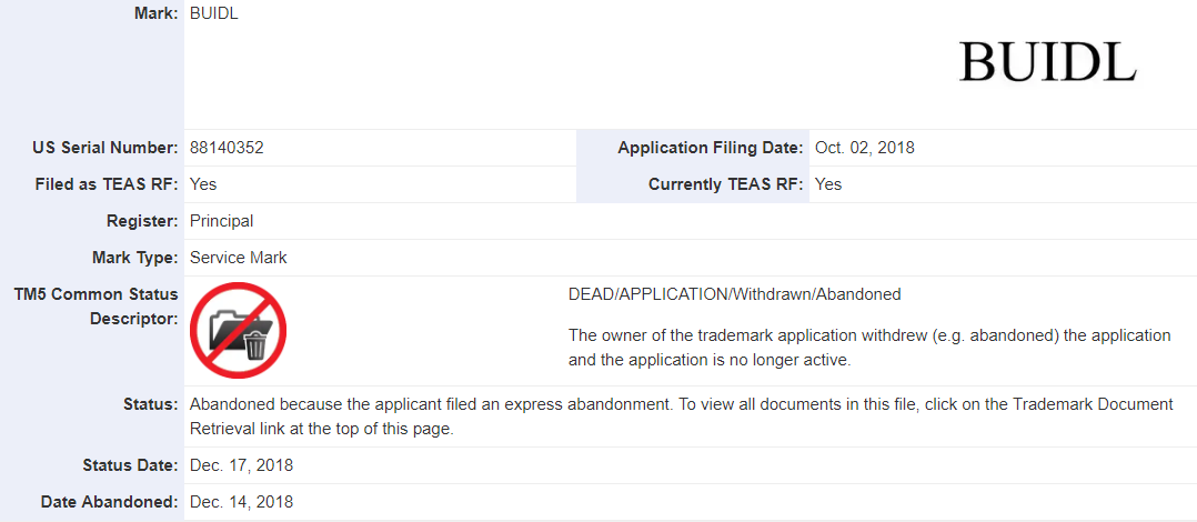 Coinbase отказалась от попыток запатентовать термин «BUIDL»