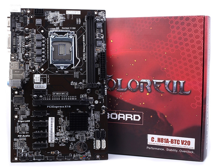 Colorful выпустила специализированную материнскую плату для майнинга