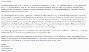 Баг в онлайн-кошельке CoinPayments привел к краже токенов Ripple