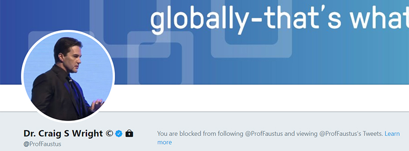 Самопровозглашенный создатель биткоина Крейг Райт удалил аккаунт в Twitter