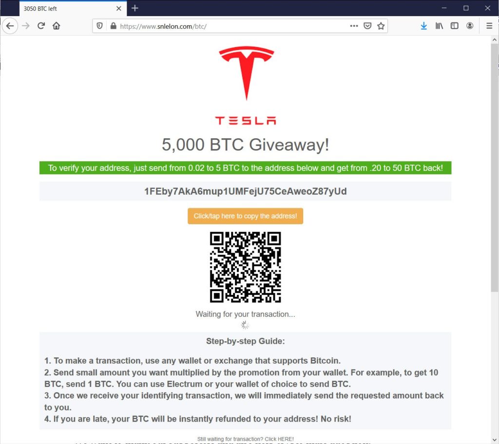 Криптовалютный скам от имени Илона Маска принес мошенникам более $100 000