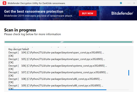 Опубликован бесплатный декриптор для файлов, атакованных шифровальщиком Darkside