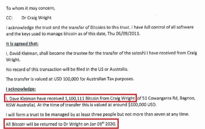 Крейг Райт сообщил, что 1 января получит 1 млн BTC. Скорее всего, это очередной фейк