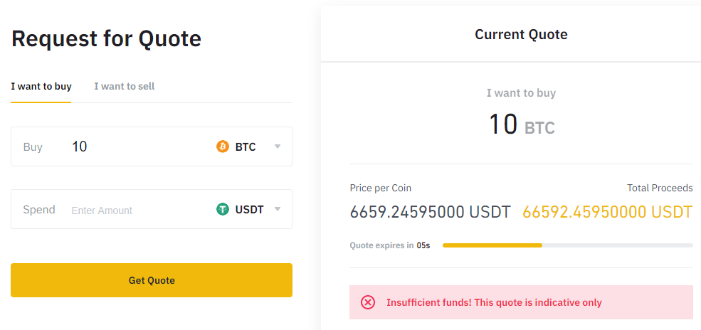 Binance открыла OTC-сервис для сделок свыше 10 000 USDT