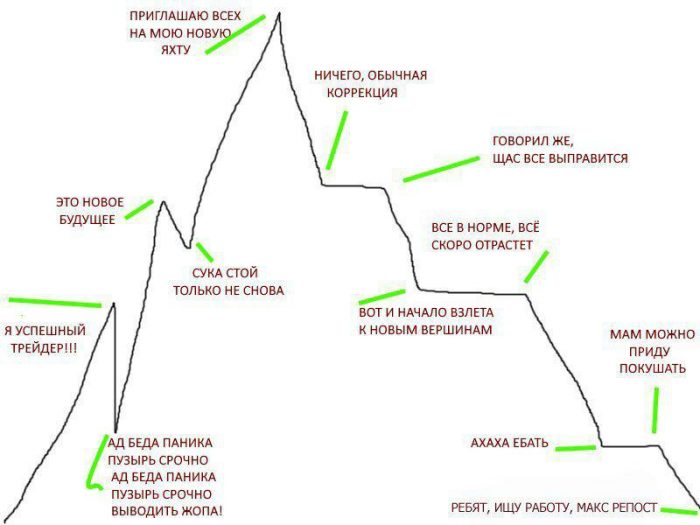 Будем падать, пока не вырастем: даунтренд-2018 в мемах