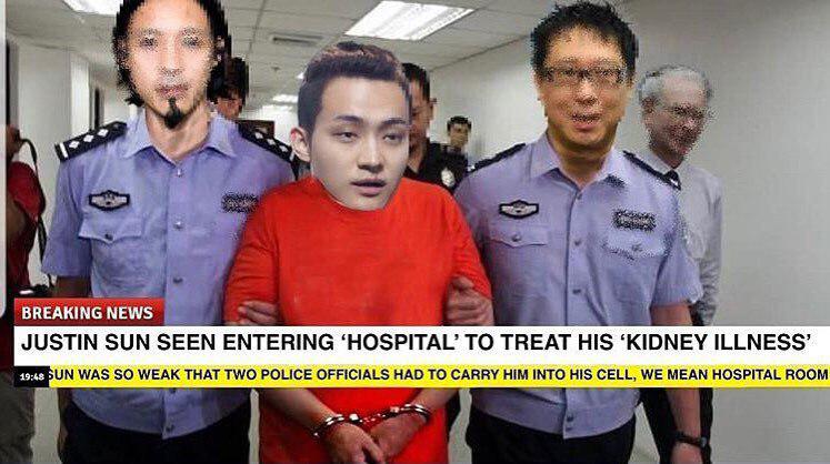 FaceApp доллара и мешки с альткоинами внутри Джастина Сана