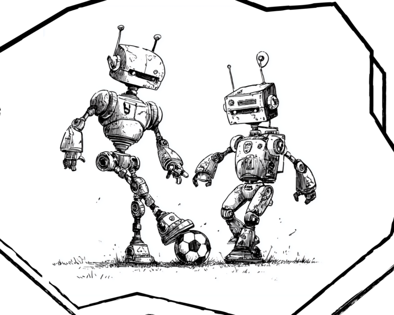 роботы играют в футбол robots playing football