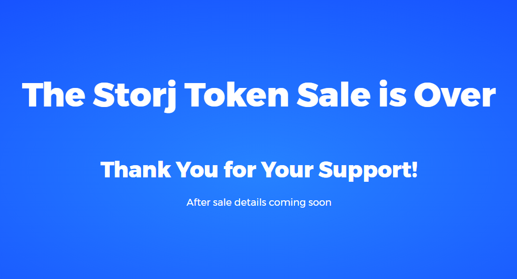 Команда Storj объявила об успешном завершении Token Sale проекта